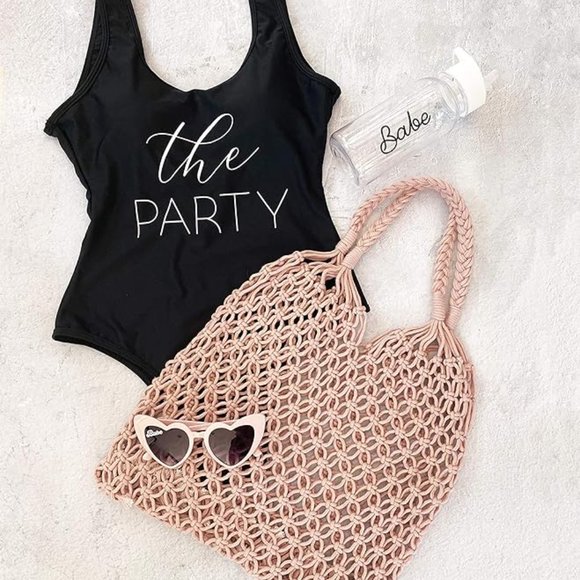 Boho Tote Macrame Handbag Pale Pink - Picture 2 of 3